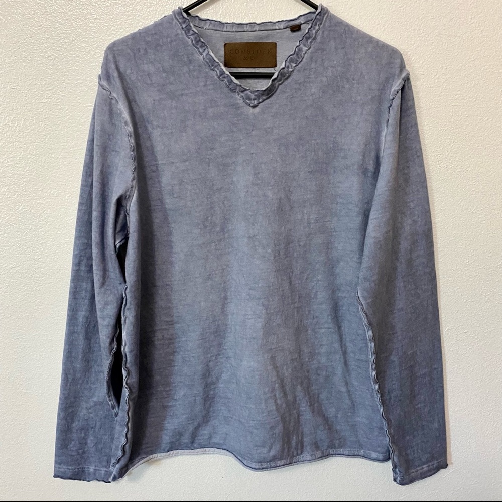 Comstock & Co Distressed Rolled Hem Long Sleeve M